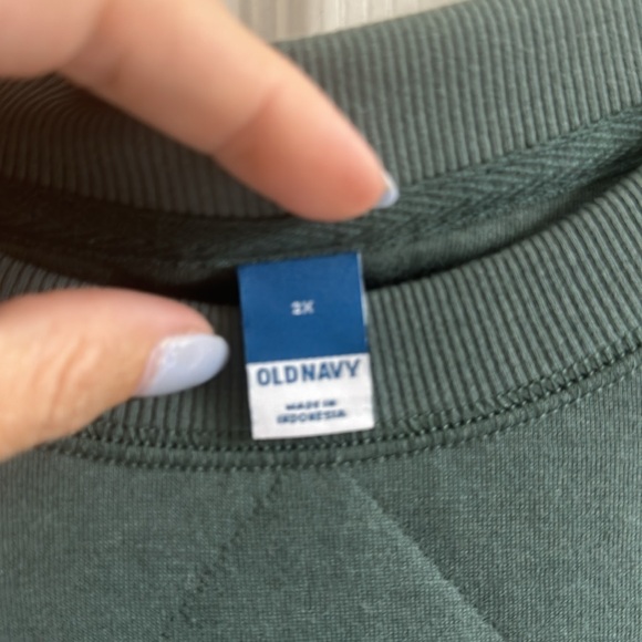 NWT Old Navy green quilted sweatshirt size 2x! - Picture 4 of 4